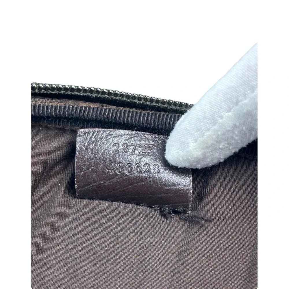 Gucci GG Supreme Briefcase Brown Leather Laptop Bag 28723 486628 Vintage